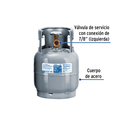 Cilindro portátil para gas LP, 2kg (4.5lb) Foset CILG-2 45887 MM00