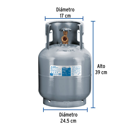 Cilindro portátil para gas LP, 4kg (9lb) Foset CILG-4 45888 MM00