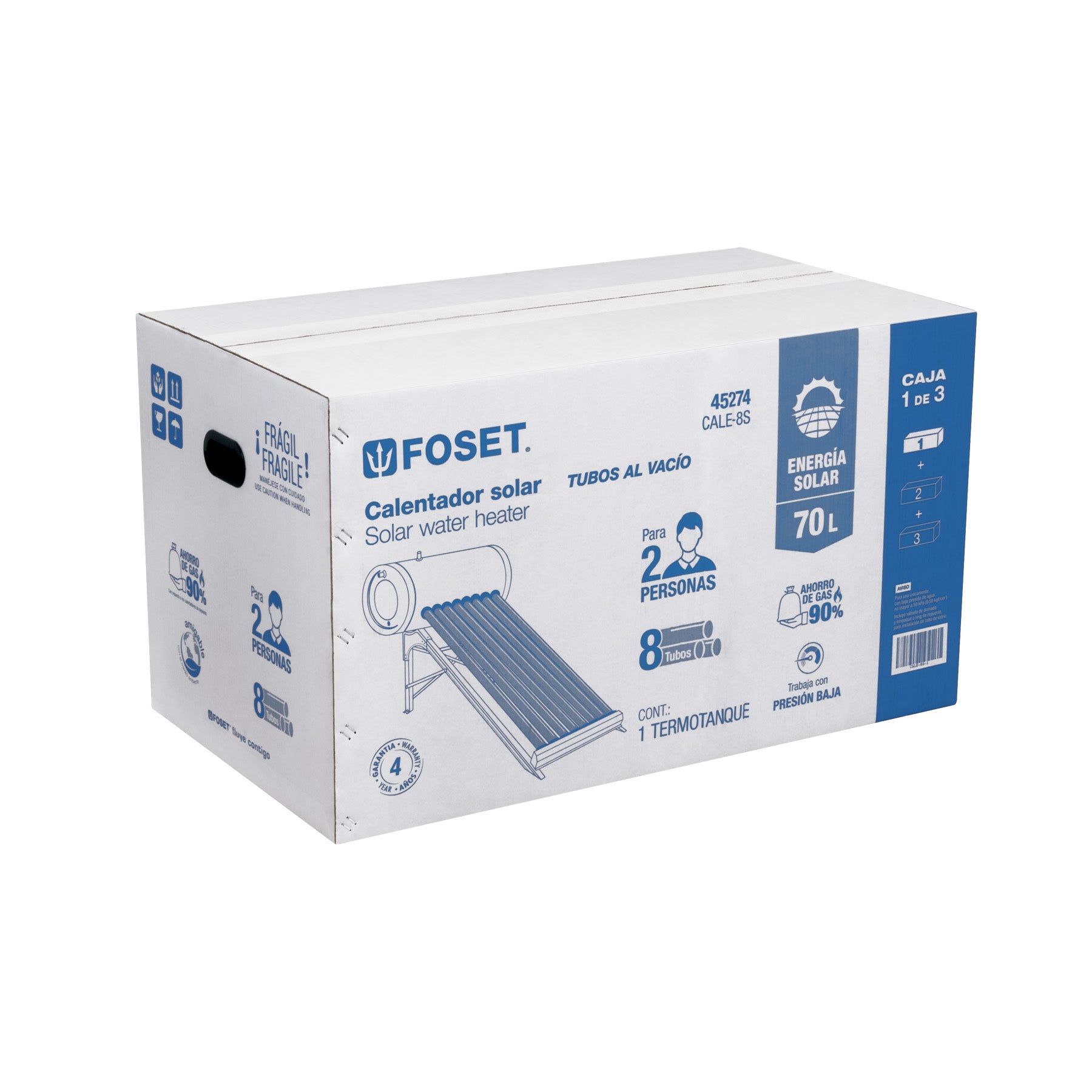 Caja de empaque de repuesto para termotanque CALE-8S, Foset CJ-CALE-8S-1 47777 MM1