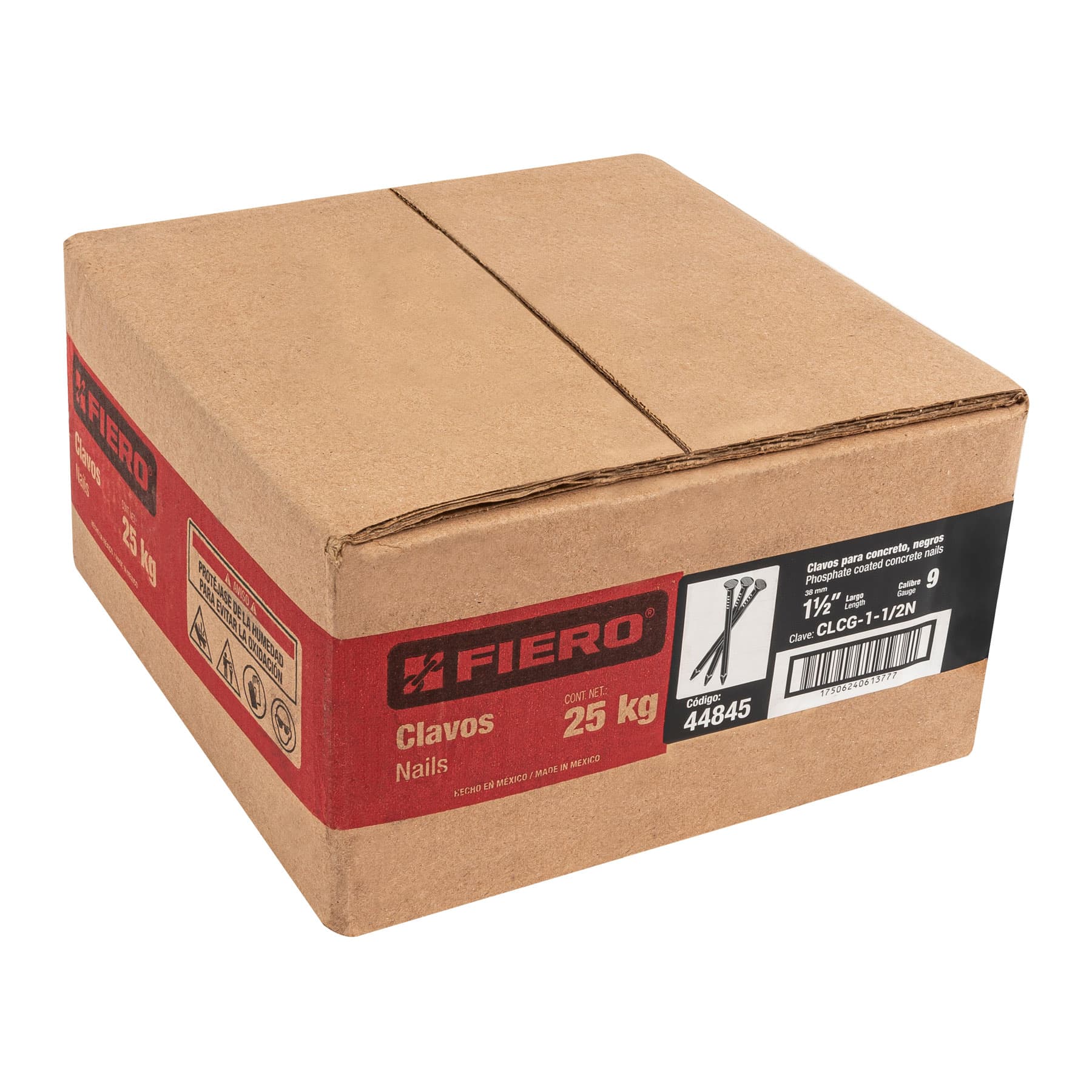 Kilo de clavo para concreto 1-1/2' negro, caja de 25 kg CLCG-1-1/2N 44845 MM0