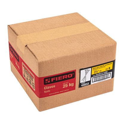 Kilo de clavo para concreto 2-1/2' galvanizado, caja 25 kg CLCG-2-1/2G 44833 MM0