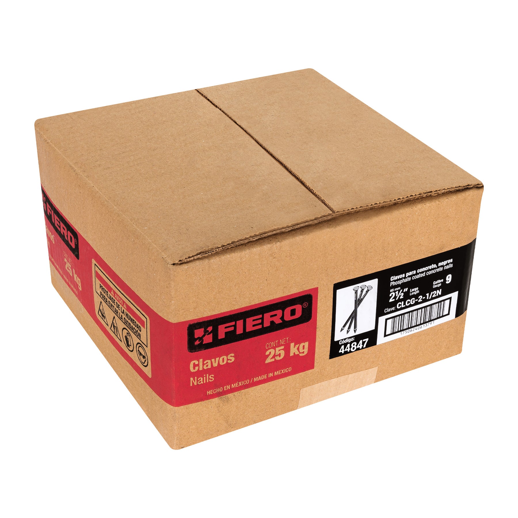 Kilo de clavo para concreto 2-1/2' negro, caja de 25 kg CLCG-2-1/2N 44847 MM0