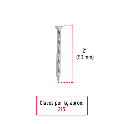 Kilo de clavo para concreto 2' galvanizado, caja de 25 kg CLCG-2G 44832 MM0