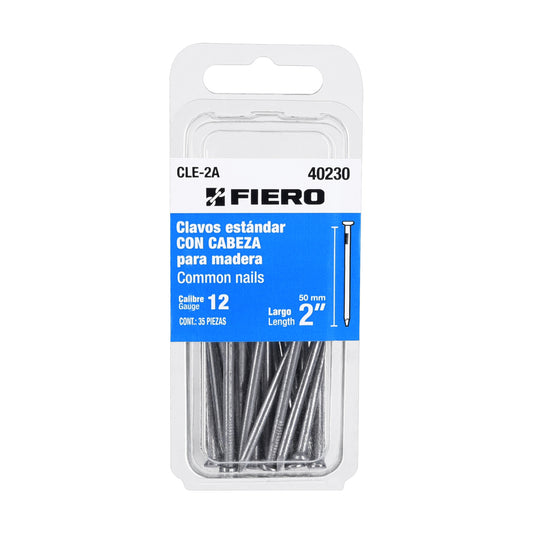 Blíster con 35 clavos estándar 2' con cabeza, Fiero CLE-2A 40230 MM1