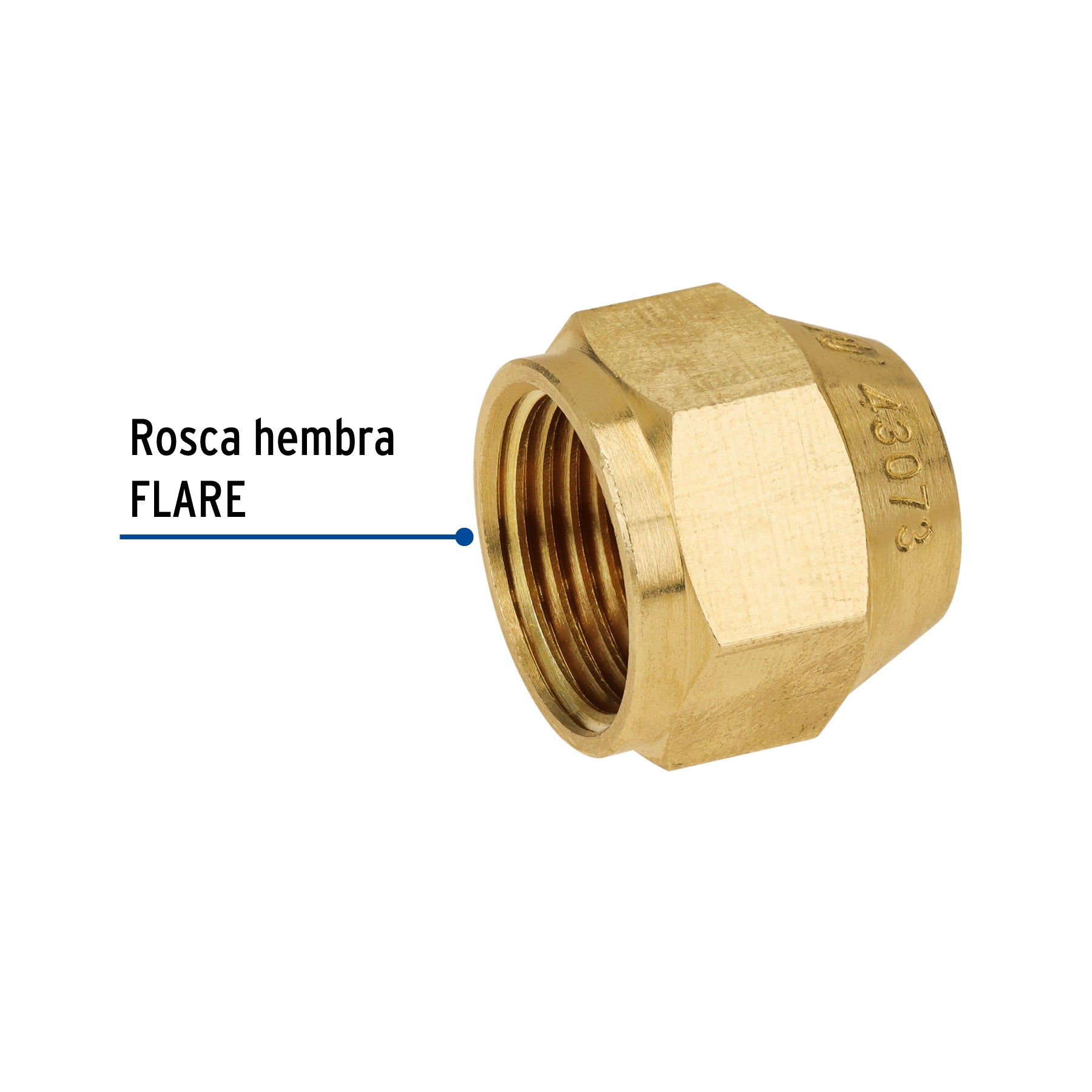 Tuerca cónica reducida de latón 1/2' x 3/8', Foset CLG-985 43073 MM1