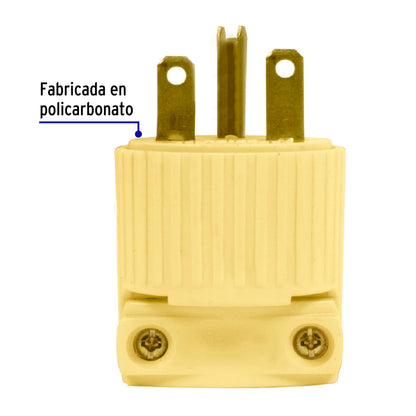 Clavija industrial plástica aterrizada cara de chino CLP-CH 46206 MM00