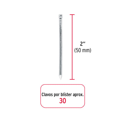 Blíster con 30 clavos estándar 2' sin cabeza, Fiero CLS-2A 40233 MM1