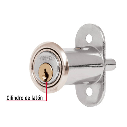 Cerradura para mueble, modelo 20, cromo, Hermex CM-20C 43561 MM0