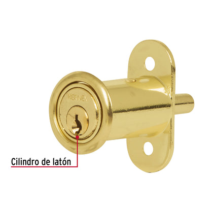 Cerradura para mueble, modelo 20, latón, Hermex CM-20L 43569 MM0