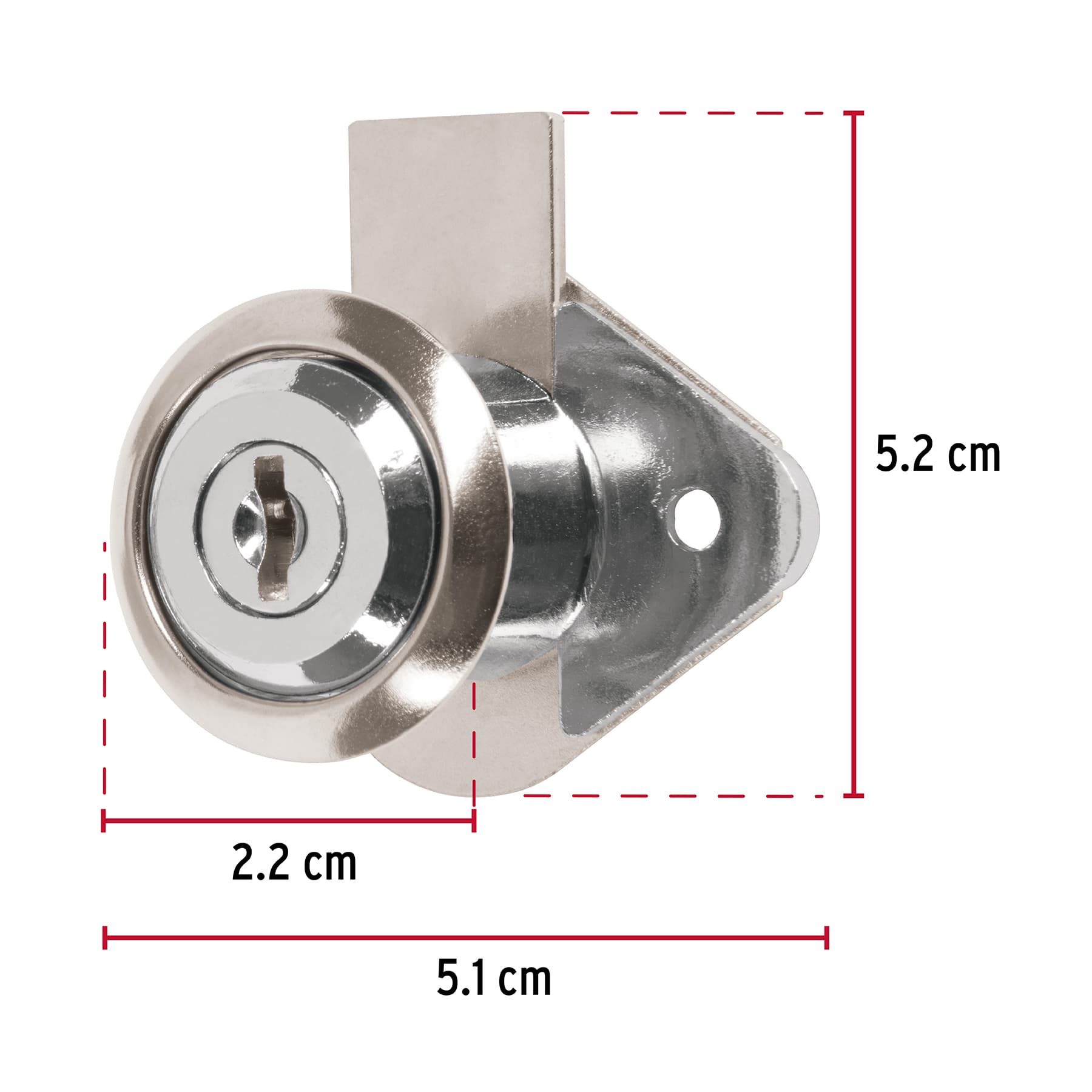 Cerradura para mueble, modelo 21, cromo, Hermex Basic CM-21C-P 23506 MM0