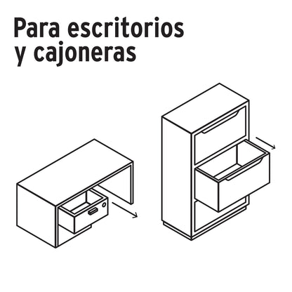 Cerradura para mueble, modelo 21, cromo, Hermex CM-21C 43558 MM0