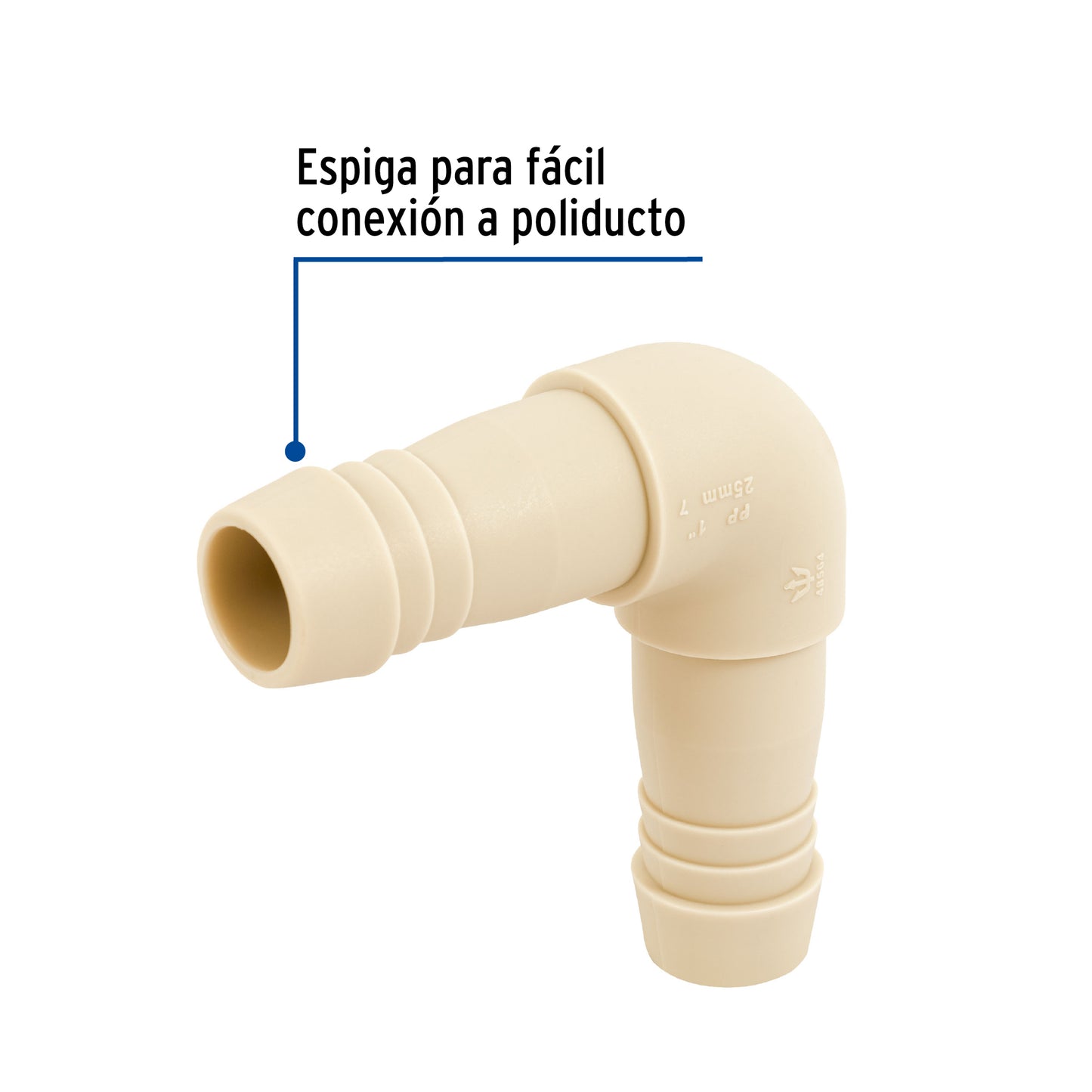 Codo 90° inserción de 1' de polipropileno, Foset CM-564 48564 MM00