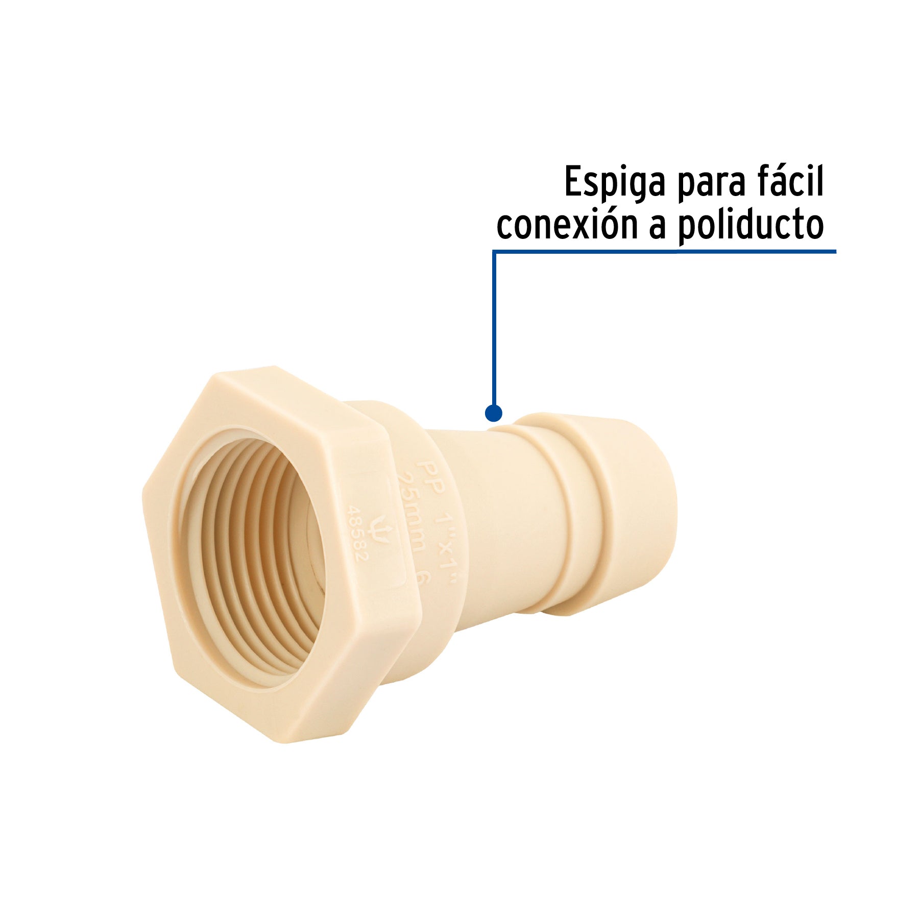 Adaptador inserción rosca interior de 1x1', Foset CM-603 48582 MM00