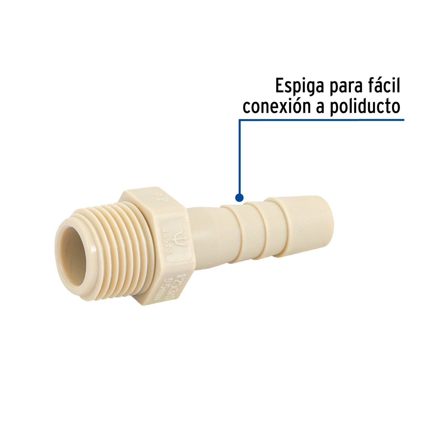 Adaptador inserción rosca exterior de 1/2' x 3/8', Foset CM-611 48573 MM00