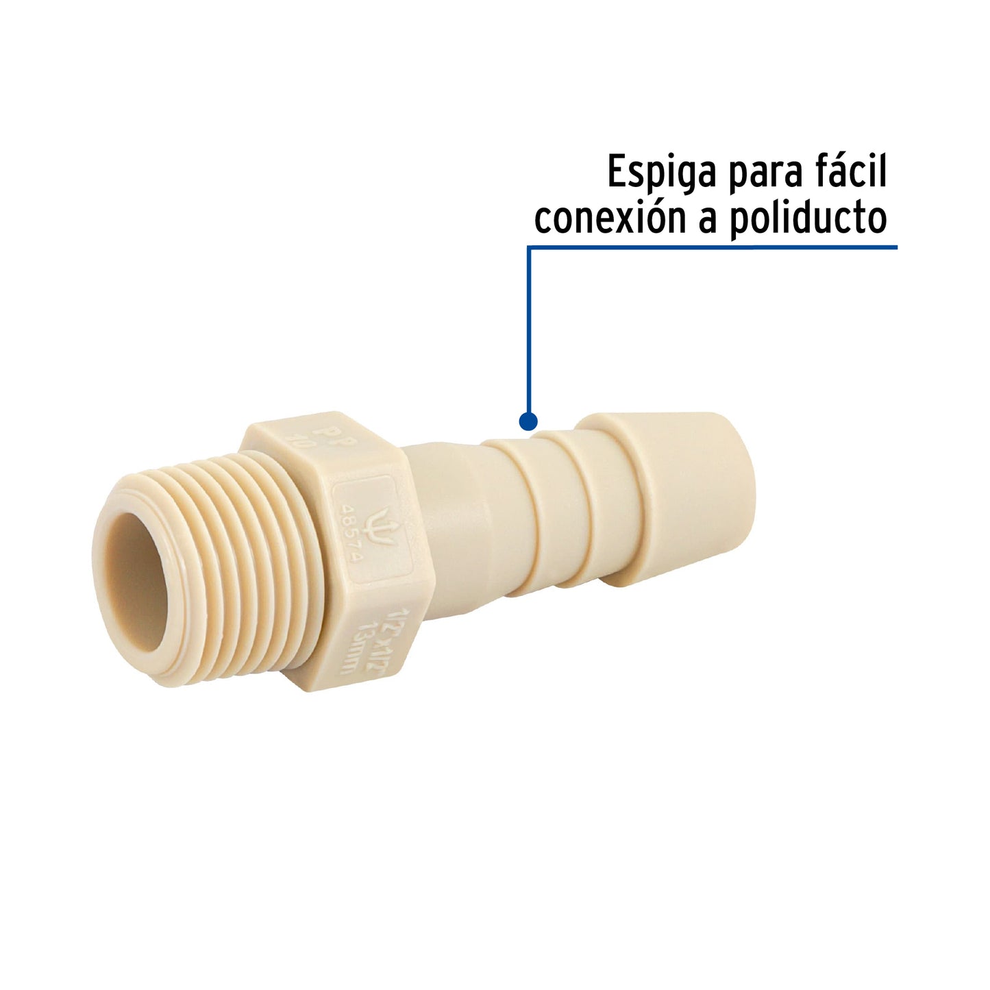 Adaptador inserción rosca exterior de 1/2' x 1/2', Foset CM-612 48574 MM00