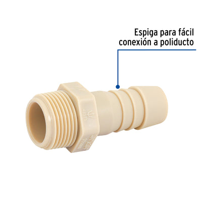 Adaptador inserción rosca exterior de 3/4' x 3/4', Foset CM-613 48575 MM00