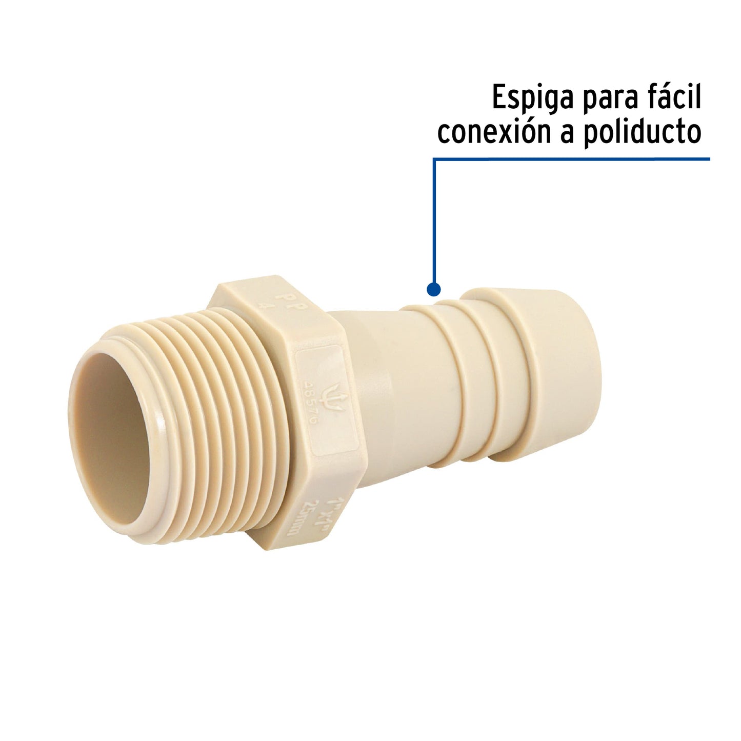 Adaptador inserción rosca exterior de 1'x 1', Foset CM-614 48576 MM00