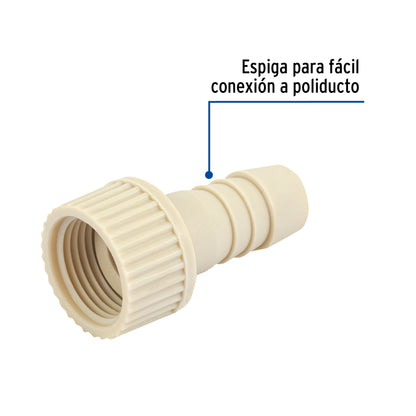 Adaptador hembra movible de polipropileno 3/4' x 3/4', Foset CM-632 48579 MM00