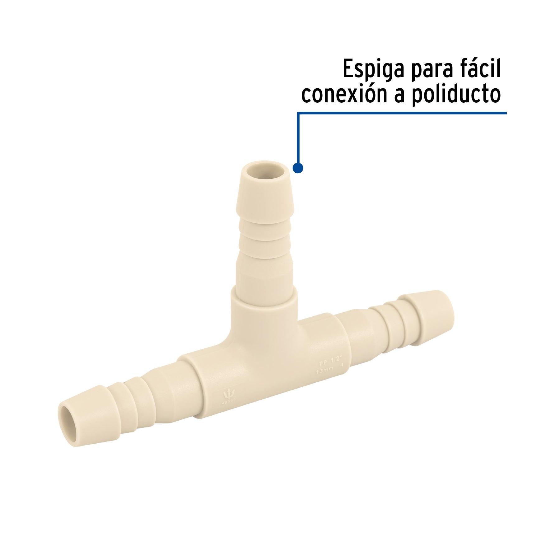 Tee inserción 1/2' de polipropileno, Foset CM-762 48569 MM00