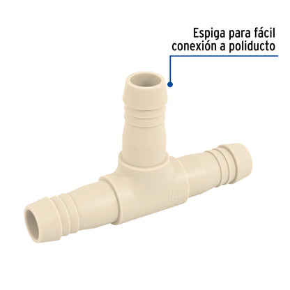 Tee inserción 1' de polipropileno, Foset CM-764 48571 MM00