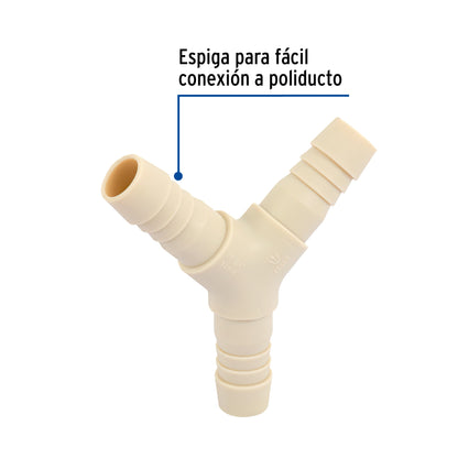 Yee inserción 3/4' de polipropileno, Foset CM-773 48559 MM00