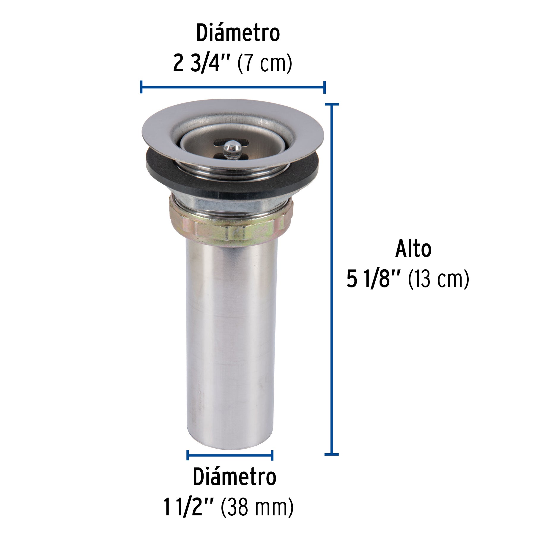 Contracanasta 2-1/2' inox, tipo bar, Foset CO-815 49043 MM00