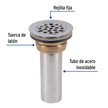 Contrarejilla 2-1/2' inox, tipo bar, Foset CO-816 49044 MM00