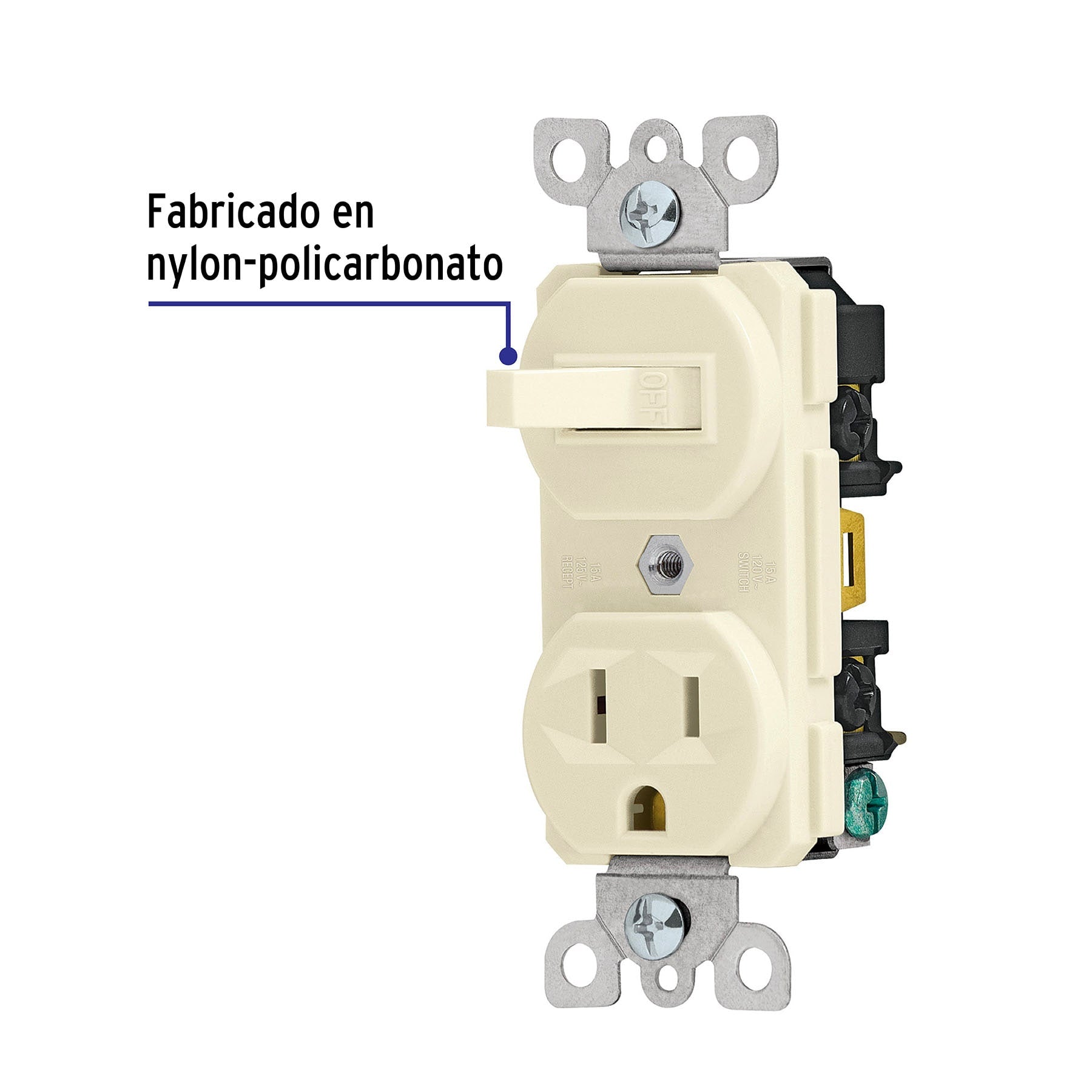 Interruptor de palanca con contacto, Standard, marfil COAP-S 46001 MM0