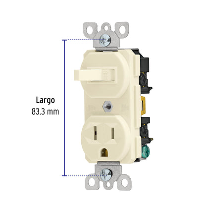 Interruptor de palanca con contacto, Standard, marfil COAP-S 46001 MM0