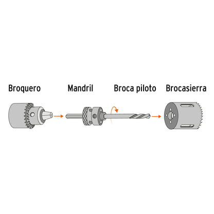 Brocasierra bimetálica 1-1/16', Truper Expert COBI-1-1/16 18089 MM00