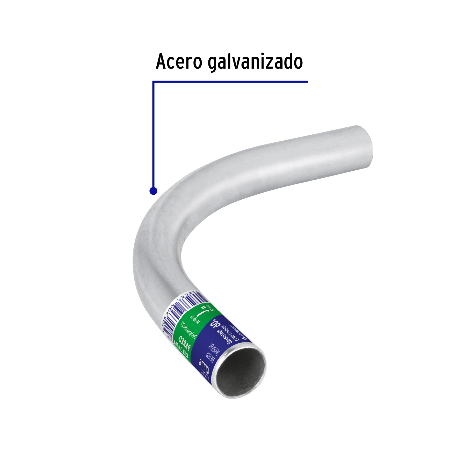 Codo Conduit 90° de 1' galvanizado pared delgada et. verde CODCO-1 47776 MM1