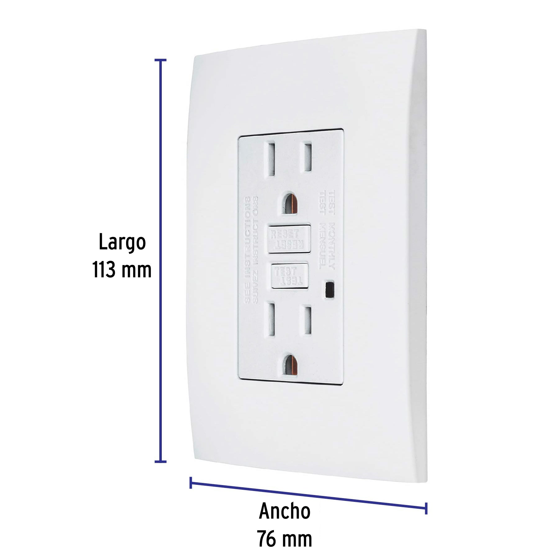 Contacto dúplex falla a tierra GFCI (ICFT), Oslo, Volteck CODO-GFCIOB 48310 MM00