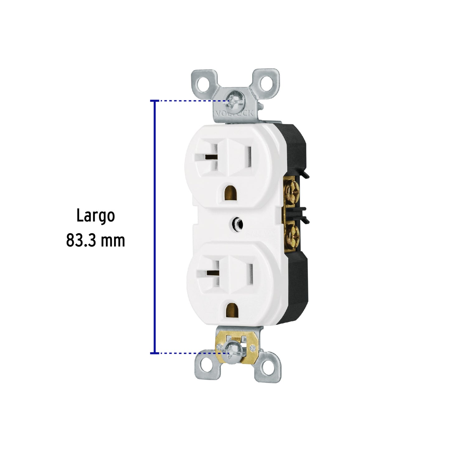 Contacto dúplex, 2 polos 3 hilos, 20 A, Standard, blanco CODO-MSB 47721 MM0