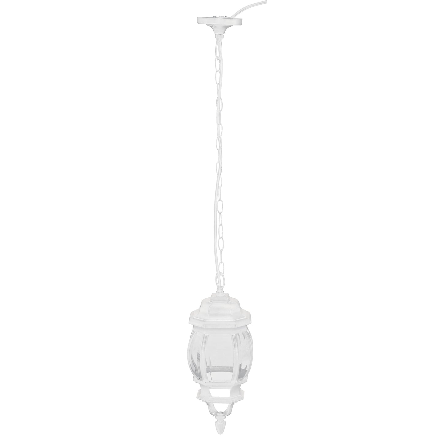 Arbotante tipo farol tradicional colgante p/exterior, blanco COL-100S 47296 MM0