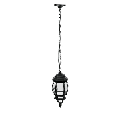 Arbotante tipo farol tradicional colgante p/exterior, negro COL-101S 47297 MM0