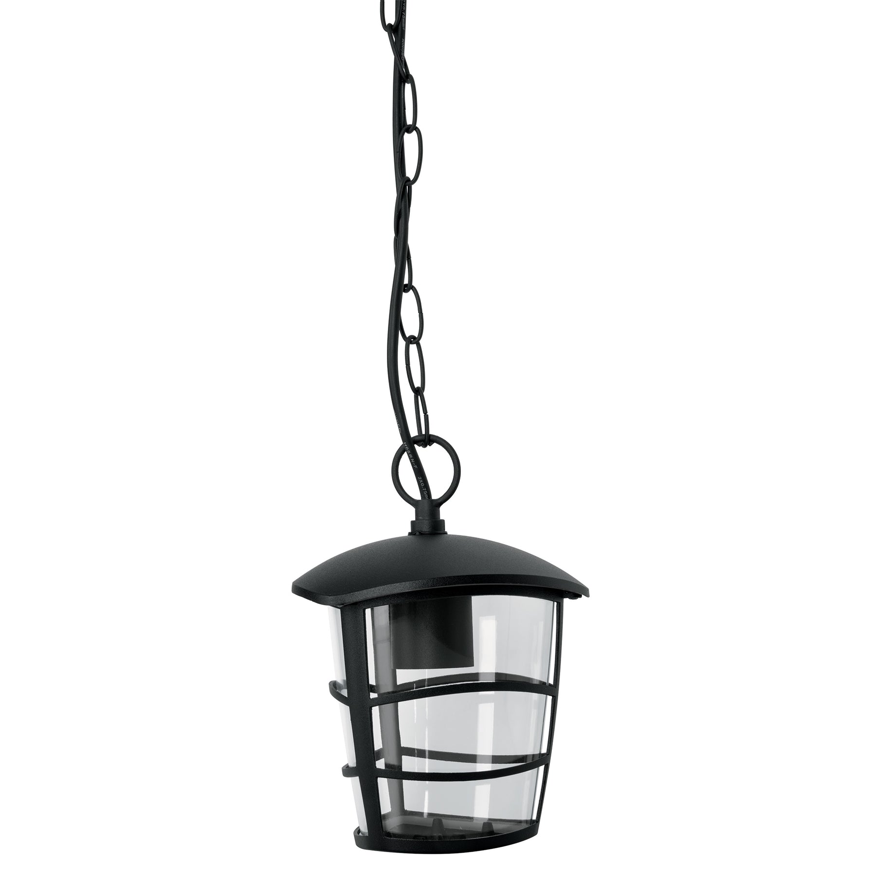 Arbotante tipo farol moderno colgante para exteriores, negro COL-103S 45094 MM0