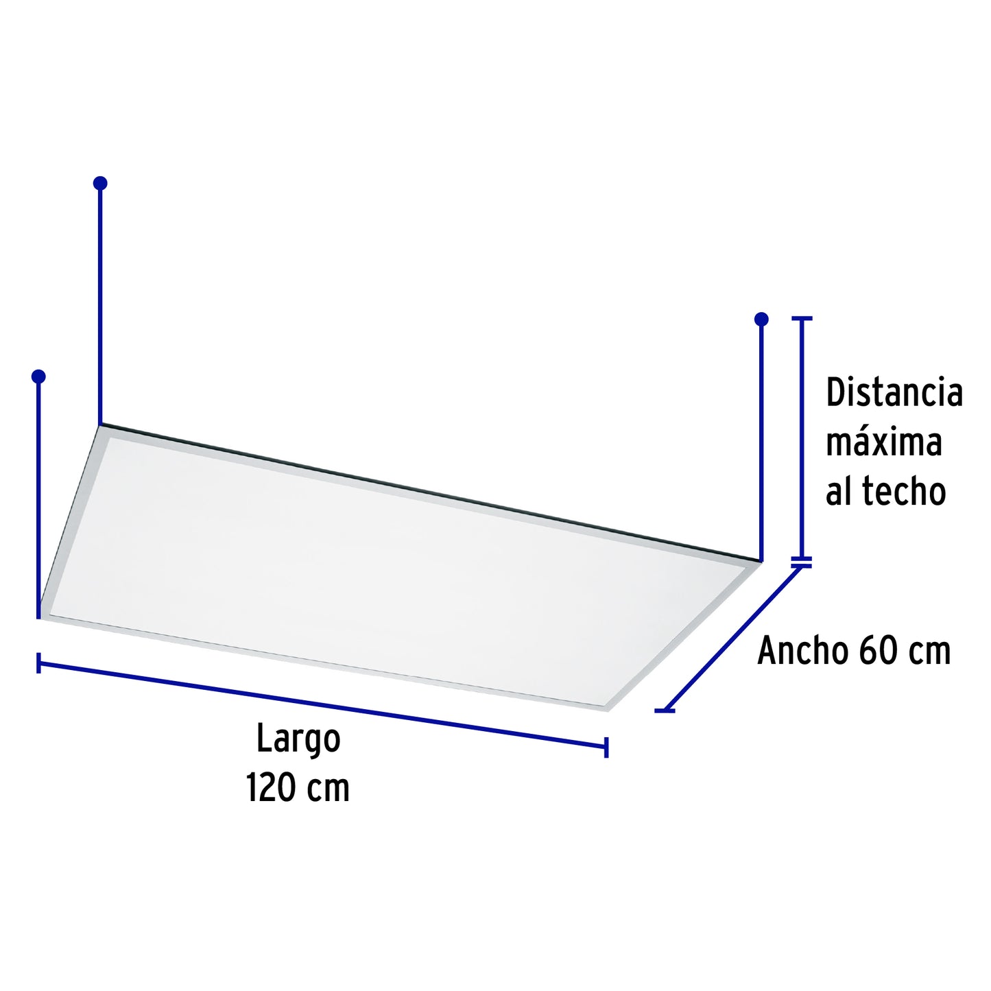 Panel delgado colgante de LED 65 W 60 x 120 cm luz neutra COL-402LN 49726 MM0