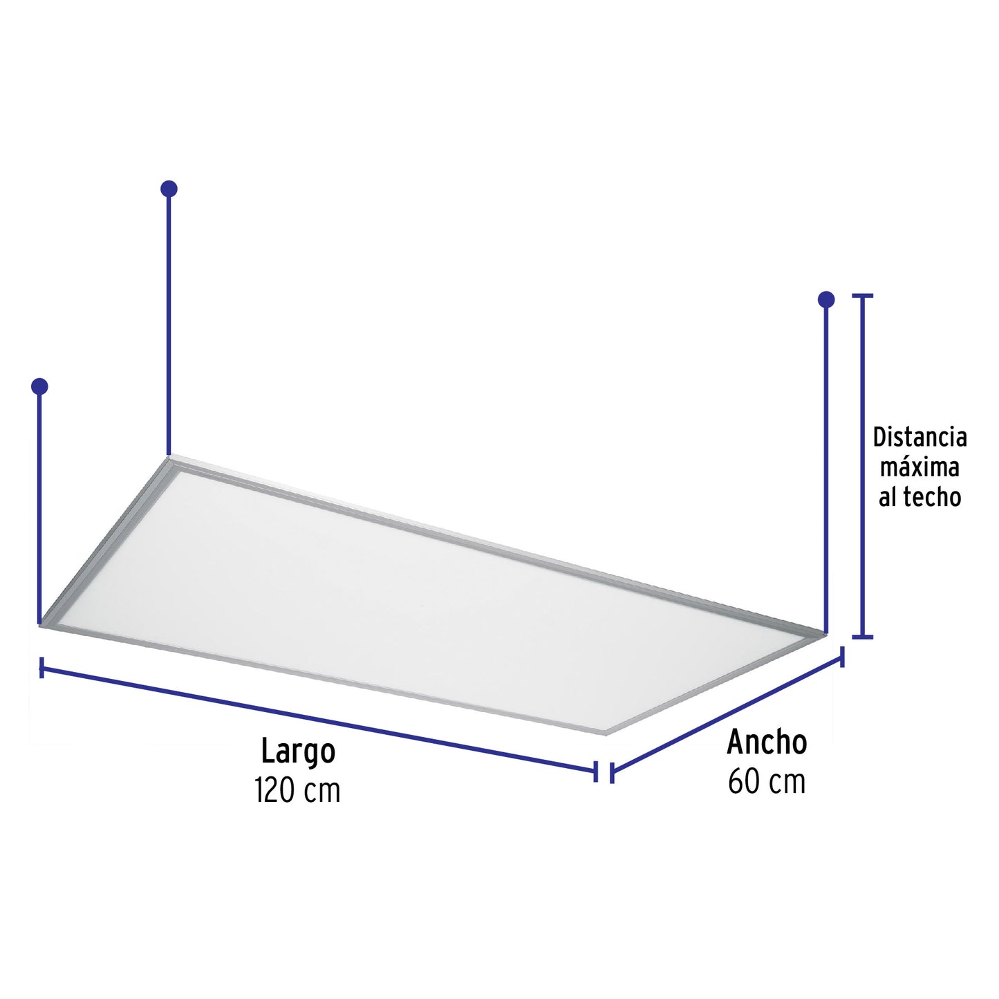 Panel delgado colgante de LED 65 W 60 x 120 cm luz de día COL-402L 48551 MM0