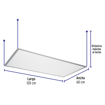 Panel delgado colgante de LED 65 W 60 x 120 cm luz de día COL-402L 48551 MM0