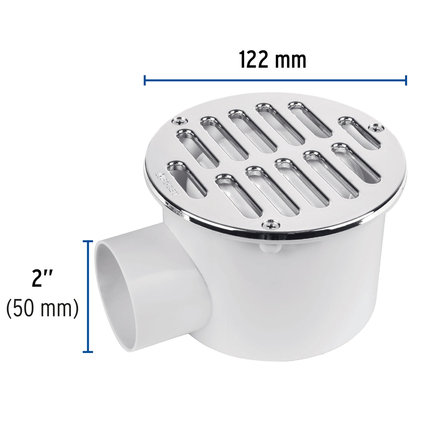 Coladera de ABS salida lateral y rejilla 5', con tornillos COL-62 46024 MM00