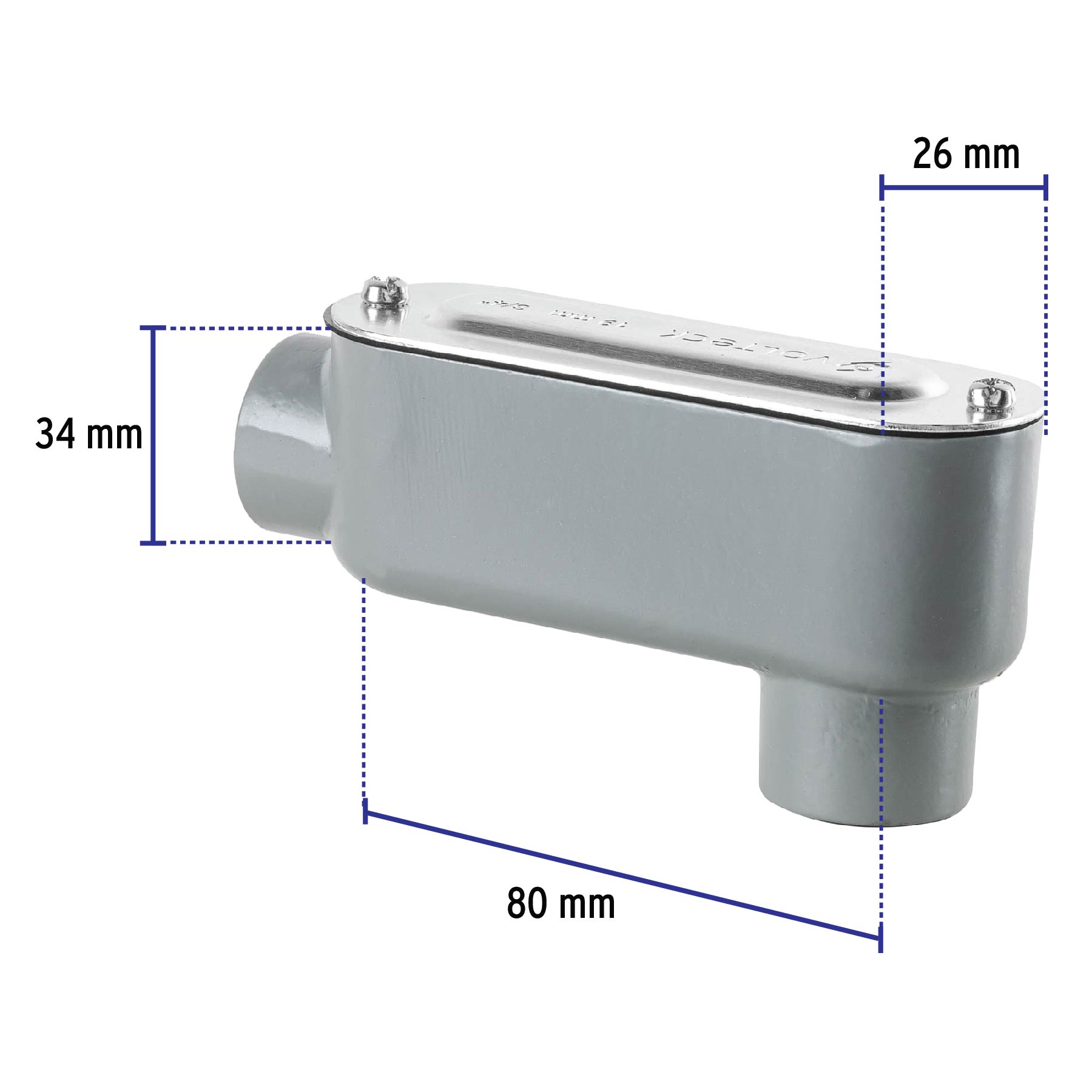 Condulet 3/4' conexión tipo LB, Volteck COLET-3/4-LB 46971 MM00