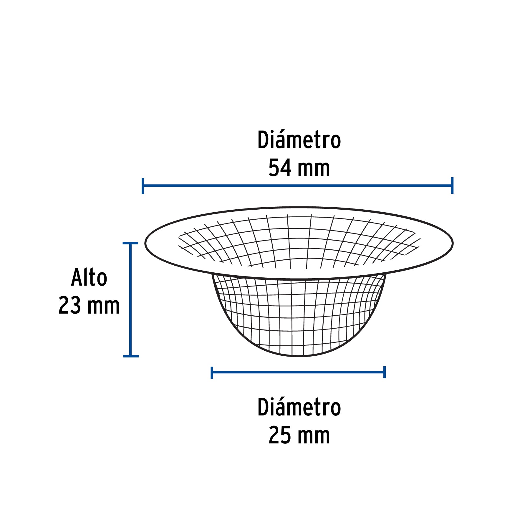 Canastilla malla 1/2' inox para lavabo, Foset COMA-1/2 45305 MM00