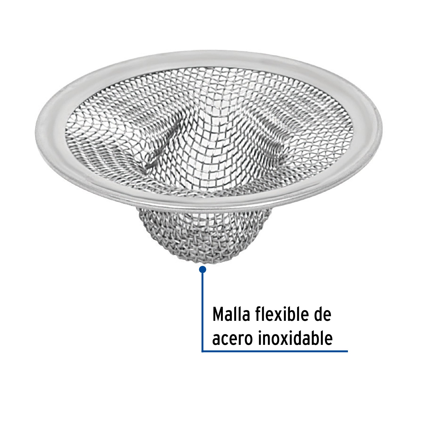 Canastilla malla 1/2' inox para lavabo, Foset COMA-1/2 45305 MM00