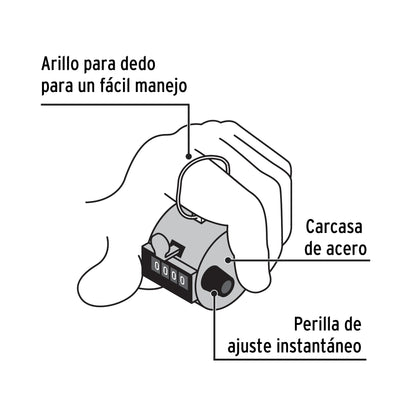 Contador manual de 4 dígitos, Pretul CON-10M 24990 MM00