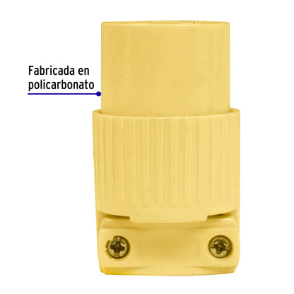 Contacto industrial plástico aterrizado, 2 polos+tierra COP-A 46117 MM00