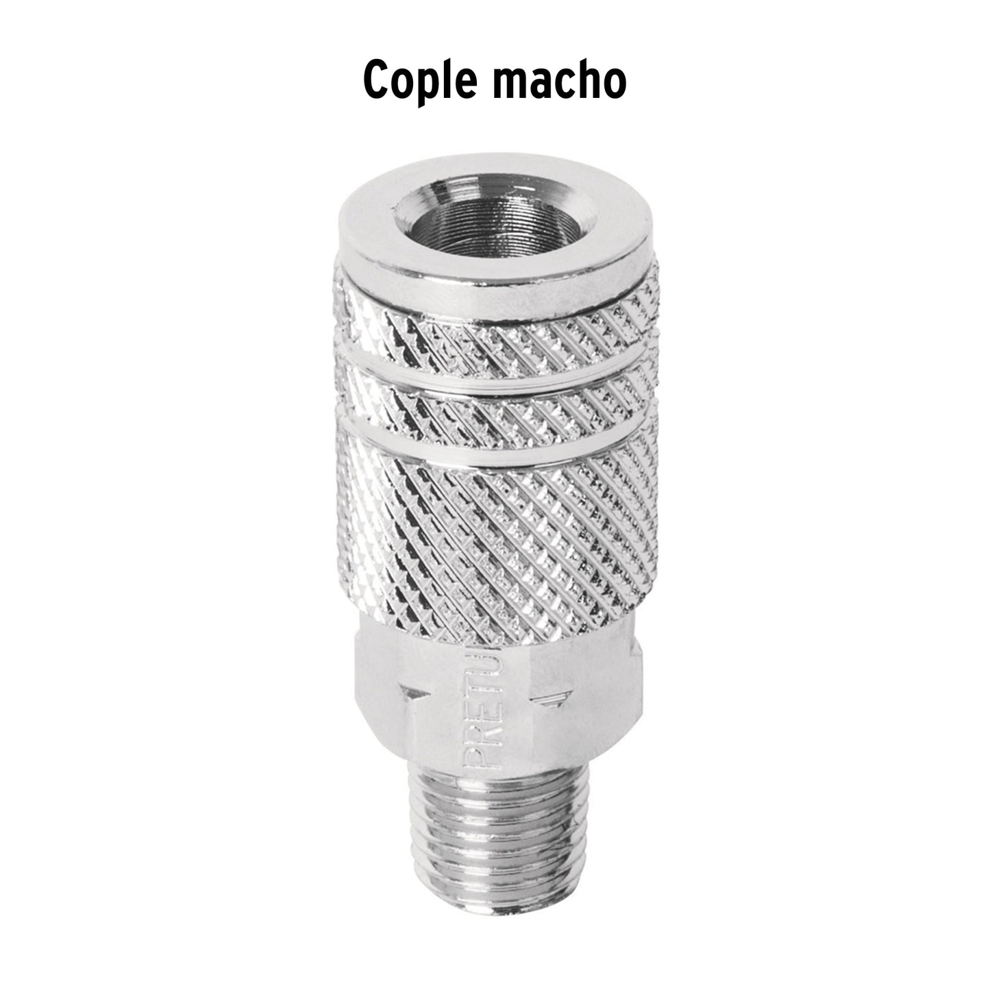 Cople acero, cuerda 1/4NPT, macho, Pretul COPLE-MA-1/4P 27029 MM00