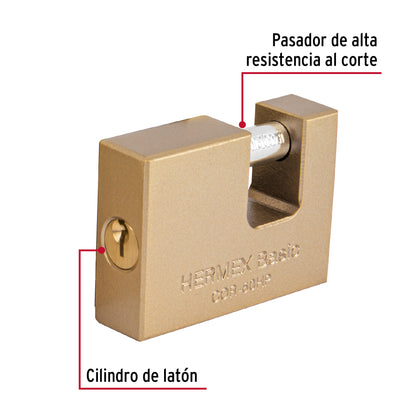 Candado antipalanca 60 mm cuerpo de hierro, Hermex Basic COR-60HP 22516 MM0