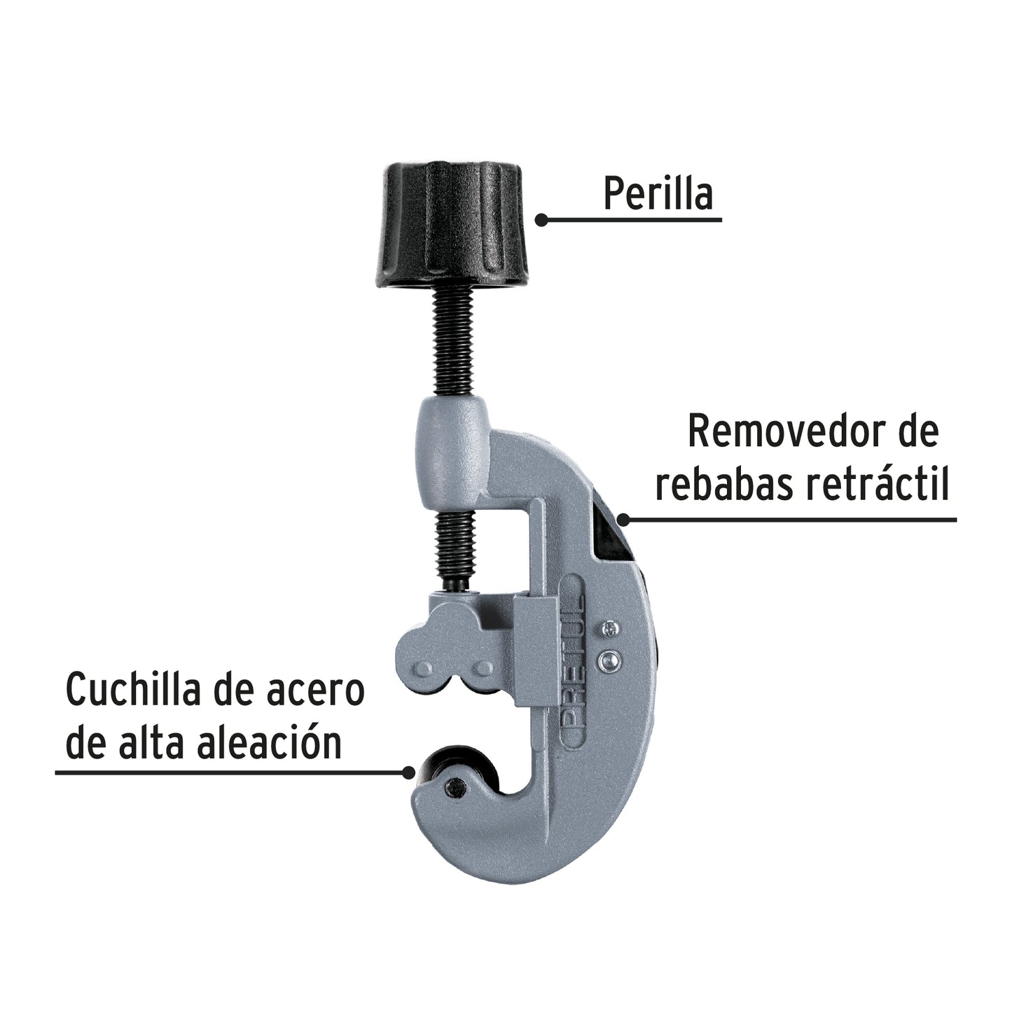 Cortador de tubo de cobre 1/8' a 1-1/8' cuchilla 17mm,Pretul COT-P 20960 MM00