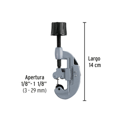 Cortador de tubo de cobre 1/8' a 1-1/8' cuchilla 17mm,Pretul COT-P 20960 MM00