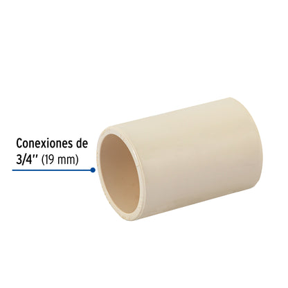 Cople de CPVC de 3/4', Foset CPVC-262 45127 MM00